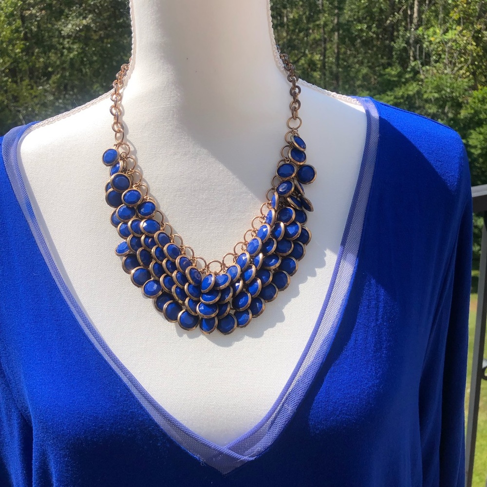 Vintage Blue Statement Necklace